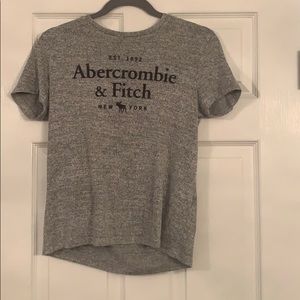 Abercrombie&Fitch grey t-shirt with black letters
